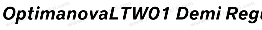 OptimanovaLTW01 Demi Regular字体转换